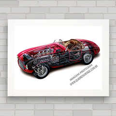 QUADRO DECORATIVO FERRARI 166 BARCHETTA 1949 - comprar online