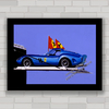 QUADRO DECORATIVO CARRO FERRARI 250