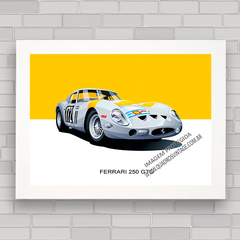 QUADRO DECORATIVO CARRO FERRARI 250 GTO 2 - comprar online