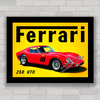 QUADRO DECORATIVO CARRO FERRARI 250 GTO