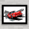 QUADRO DECORATIVO CARRO FERRARI 250 GTO ART