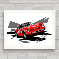 QUADRO DECORATIVO CARRO FERRARI 250 GTO ART - comprar online