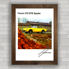 QUADRO DECORATIVO CARRO FERRARI 275 GTS 1965 na internet