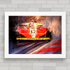 QUADRO DECORATIVO CARRO FERRARI F1 312