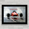 QUADRO DECORATIVO CARRO FERRARI F1 312 JACKY ICKX