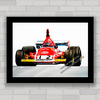 QUADRO DECORATIVO CARRO FERRARI F1 312 NIKI LAUDA