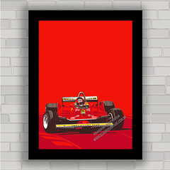 QUADRO DECORATIVO FERRARI F1 312 T5 GILLES VILLENEUVE