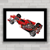 QUADRO DECORATIVO CARRO FERRARI F1 F2000