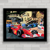 QUADRO DECORATIVO CARRO FERRARI F1 SCHUMACHER