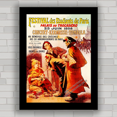 QUADRO RETRÔ FESTIVAL DE ÉTUDIANTS PARIS 1898 - comprar online