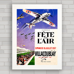 QUADRO VINTAGE FÊTE DE L'AIR VILLACOUBLAY 1937 - comprar online