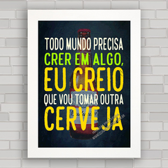 QUADRO DECORATIVO FRASES 12 - CERVEJA - comprar online