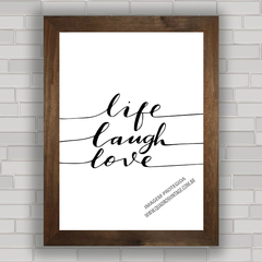 QUADRO DECORATIVO FRASES 167 - LIFE LOVE na internet