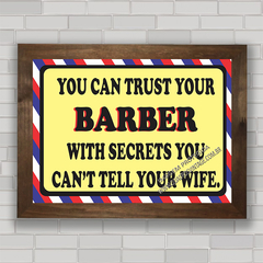 QUADRO DECORATIVO FRASES 194 - BARBER SHOP na internet