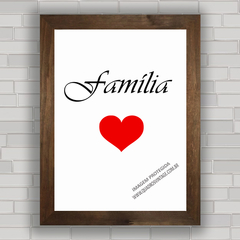 QUADRO DECORATIVO FRASES 2 - FAMÍLIA na internet