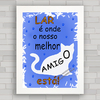 Quadro decorativo frases 203 - Gato amigo