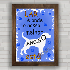 Quadro decorativo frases 204 - Cachorro na internet