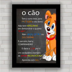 Quadro decorativo frases 216 - Cão