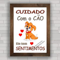 Quadro decorativo frases 226 - Cuidado com o cão na internet