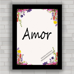 QUADRO DECORATIVO FRASES 233 - AMOR