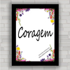 QUADRO DECORATIVO FRASES 234 - CORAGEM