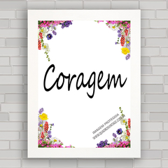 QUADRO DECORATIVO FRASES 234 - CORAGEM - comprar online