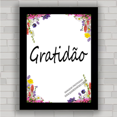 QUADRO DECORATIVO FRASES 235 - GRATIDÃO