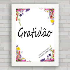 QUADRO DECORATIVO FRASES 235 - GRATIDÃO - comprar online