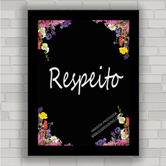 QUADRO DECORATIVO FRASES 240 - RESPEITO - comprar online