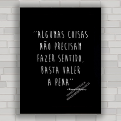 QUADRO DECORATIVO FRASES 30 - VALER A PENA - comprar online