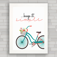 QUADRO DECORATIVO FRASES 31 - BICICLETA - comprar online