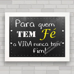 QUADRO DECORATIVO FRASES 40 - FÉ - comprar online