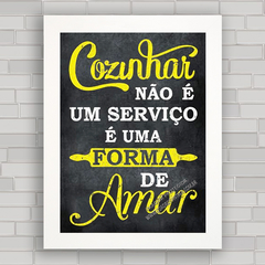 QUADRO DECORATIVO FRASES 49 - COZINHAR - comprar online