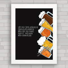 QUADRO DECORATIVO FRASES 5 - CERVEJAS - comprar online