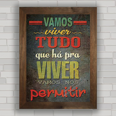 QUADRO DECORATIVO FRASES 60 - LULU SANTOS na internet