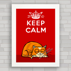 QUADRO DECORATIVO GATOS 73 KEEP CALM - comprar online