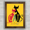 QUADRO DECORATIVO GATOS 79 MUSICAL CATS