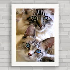 QUADRO DECORATIVO GATOS 84 na internet