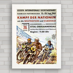 QUADRO DECORATIVO GERMAN MOTO GP 1969 - comprar online