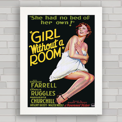 QUADRO DE CINEMA FILME GIRL WITHOUT A ROOM 1933 - comprar online