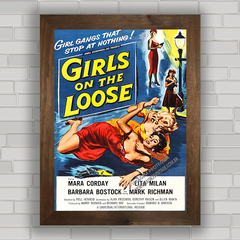 QUADRO DE CINEMA FILME GIRLS ON THE LOOSE 1958 na internet