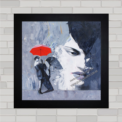 QUADRO DECORATIVO GUARDA CHUVA VERMELHO