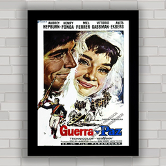 QUADRO DE CINEMA FILME GUERRA E PAZ - AUDREY HEPBURN