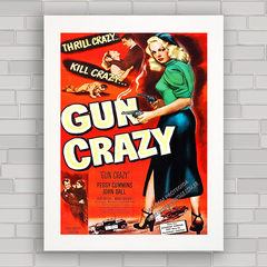 QUADRO DE CINEMA FILME GUN CRAZY 1950 - comprar online