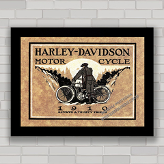 QUADRO DECORATIVO MOTO HARLEY DAVIDSON 1910 - comprar online