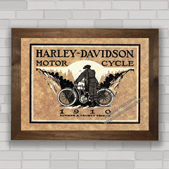 QUADRO DECORATIVO MOTO HARLEY DAVIDSON 1910