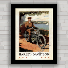 QUADRO DECORATIVO MOTO HARLEY DAVIDSON 1913