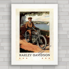 QUADRO DECORATIVO MOTO HARLEY DAVIDSON 1913 - comprar online