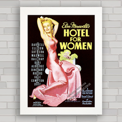 QUADRO DE CINEMA FILME HOTEL FOR WOMEN 1939 - comprar online