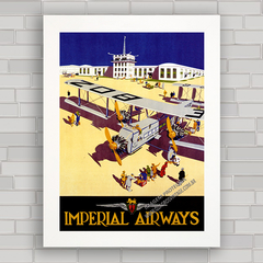 QUADRO RETRÔ IMPERIAL AIRWAYS 1930 AVIAÇÃO - comprar online